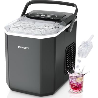 EUHOMY Machine &agrave; Gla&ccedil;on1.2L -12kg/24h 9 Cubes en 6 min-AffichageLCD-Auto-Nettoyage-Chambre-Noir