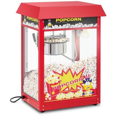 ROYAL CATERING Machine &agrave; pop corn Appareil &agrave; pop corn R&eacute;tro 5-6 kg/h (16 l/h) 150/180 &deg;C0 Rouge