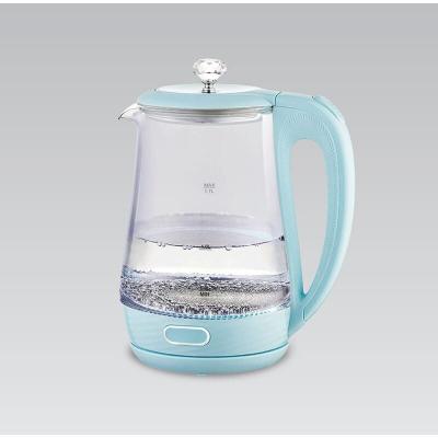 MAESTRO  Mr - 052 - Bleu Bouilloire &Eacute;lectrique En Verre Bleue 1 . 7l 