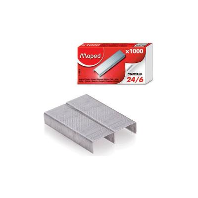 MAPED  agrafes 24/6, zingu&eacute;es, bo&icirc;te de 1000 agrafes - 324405