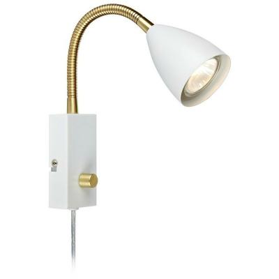 MARKSLOJD Applique murale orientable ciro en m&eacute;tal blanc et or 106588