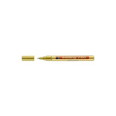 EDIN Marqueur peinture permanent Edding E 780 - pointe fine bagu&eacute;e - or