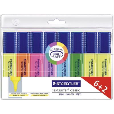 STAEDTLER LOT de 8 marqueurs fluo  Textsurfer