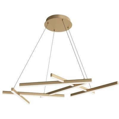MAYTONI  Line Plafonnier Suspendu Moderne Int&eacute;gr&eacute; Or Mat, 4000k