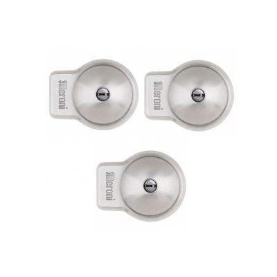 MERONI SERRATURE Lot de 3 serrures antivols/cadenas Meroni UFO+ - Fermeture automatique