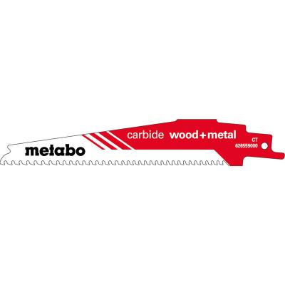 METABO Lame de scie sabre &laquo; carbide wood + metal &raquo; HM - 150 x 1,25 mm