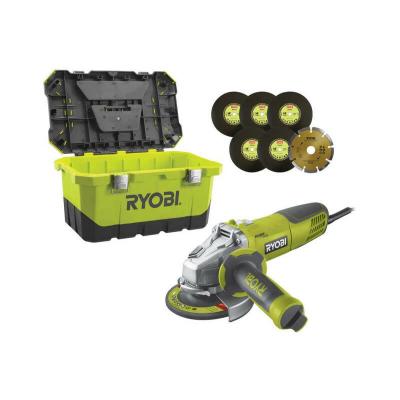 RYOBI Meuleuse d'angle 1010W 125mm - 1 coffret de rangement RAG1010-125TA6