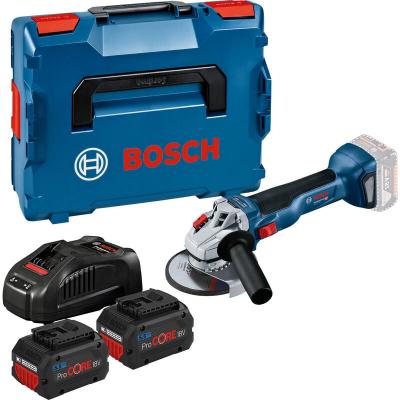 BOSCH Meuleuse angulaire 18V GWS 18V-10 + 2 batteries Procore 5,5Ah + chargeur + coffret L-Boxx