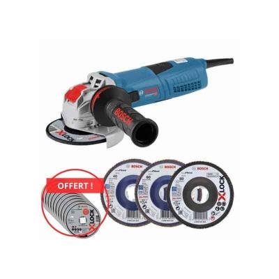 BOSCH  Meuleuse X-LOCK 125mm 1300W GWX 13-125S + 3 disques - 0615990L0U