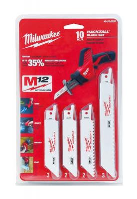 Milwaukee - 10 Lames de scie sabre M12 Hackzall avec pochette