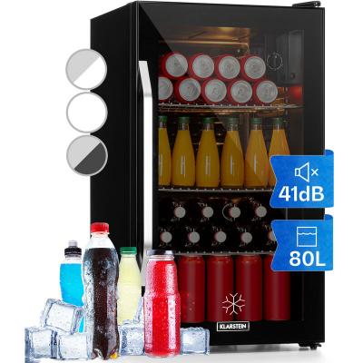 KLARSTEIN R&eacute;frig&eacute;rateur &agrave; boissons compact  Beersafe XXL Onyx - 80L, 42dB, porte en verre