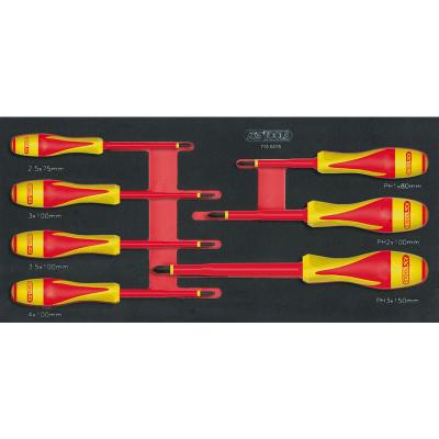 KS TOOLS Module de tournevis isol&eacute;s 1000V ULTIMATE&reg; Fente - PHILLIPS&reg;, 7 pi&egrave;ces  713.6015