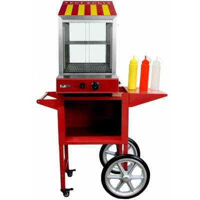 MONSTERSHOP Kukoo KuKoo Cuiseur Vapeur pour Hot Dog avec Chariot Assorti