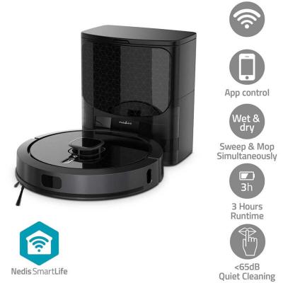 NEDIS  WIFIVCL002CBK robot aspirateur 0,6 L Noir - Neuf