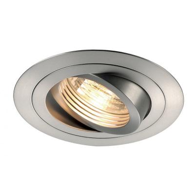 SLV New tria 1 gu10 encastr&eacute;, rond, alu bross&eacute;, max. 50w, lames ressorts