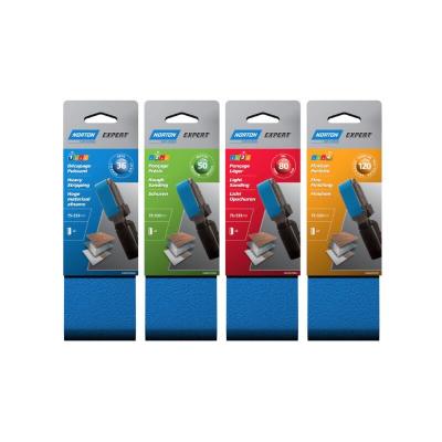 NORTON Bande abrasive - blue tech - lot de 2 - grain 36 - 75x533 mm
