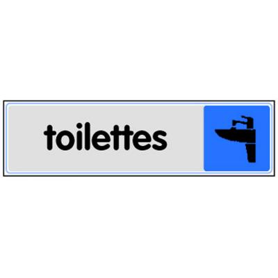 Plaquette de porte Toilettes - Plexiglas couleur 170x45mm - 4034836