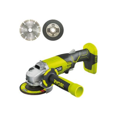 RYOBI Pack  - Meuleuse d'angle R18AG-0 - 18V One+ - sans batterie ni chargeur - Kit 6 disques pour meuleuse RAK6AGD115 - 115 mm 