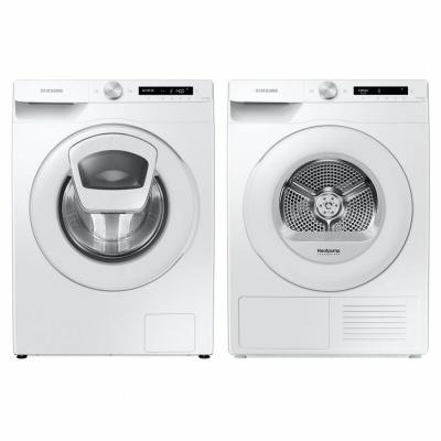 SAMSUNG Pack lave-linge 9kg 1400trs/min + s&egrave;che-linge pompe &agrave; chaleur 8kg