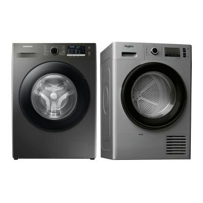 SAMSUNG Pack lave-linge frontal 9kg 1400trs/min + s&egrave;che-linge frontal 9kg pompe &agrave; chaleur