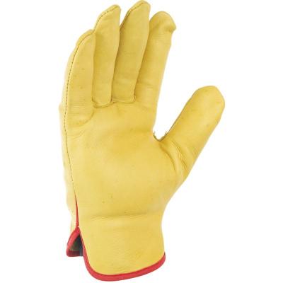 SINGER SAFETY Gants De Manutention Cuir Tout Fleur En Jaune Avec Elastique De Taille 10