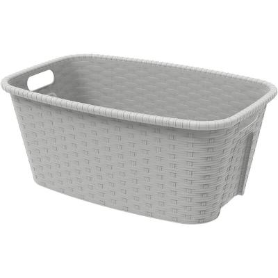 GENERIQUE Panier &Agrave; Linge 35l Cr&egrave;me Design Osier/rotin, Grande Capacit&eacute; - Mondex - - Import > Gamme Bricolage