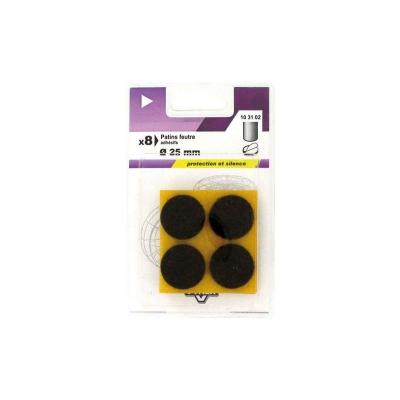 VYNEX  Patin feutre marron d.25mm - Blister de 7