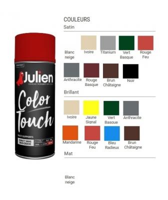 JULIEN Bombe de peinture Color touch  titanium satin&eacute; 400 ml