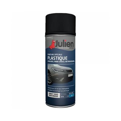 JULIEN Peinture SPECIALE PLASTIQUE NOIR BRILLANT Noir aerosol 400ml