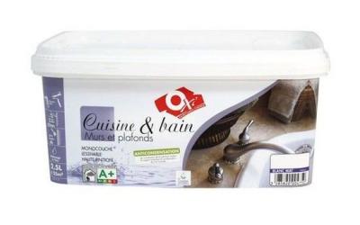 OXI Peinture Cuisine et bain mur et plafond monocouche mat 2.5 L - blanc