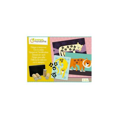 CLAIREFONTAINE Coffret cr&eacute;atif Pelages &agrave; tamponner Avenue Mandarine