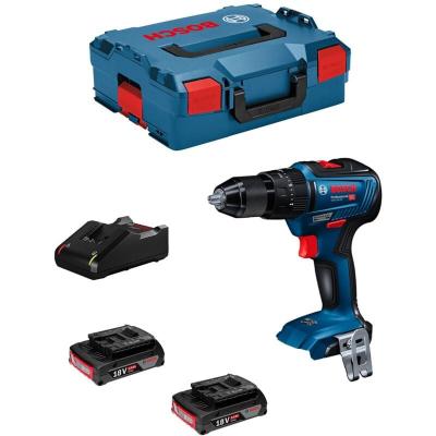 BOSCH  Gsb18v-55+2x2.0ah+gal18v-40+l-boxx Hammer Drill Argent&eacute;
