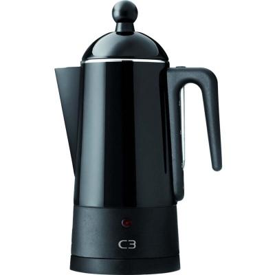  C3 30-30254 Design Percolateur Eco 2-6 tasses acier laque noir