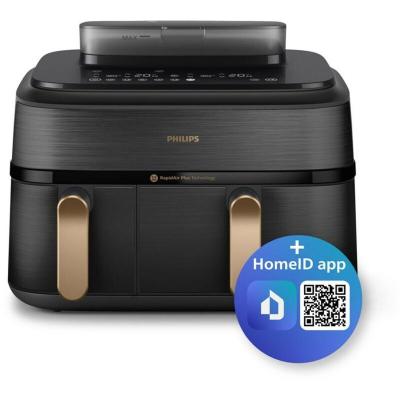 PHILIPS Friteuse &agrave; air  na55200 noir 2750 w 9 l 1,4 kg