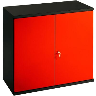 P.HENRY Armoire m&eacute;tallique rouge et noir Brico Hauteur 105 cm Rouge