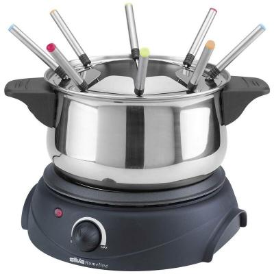 SILVA Homeline PK-F 100 Appareil &agrave; fondue 1500 W protection contre la surchauffe, r&eacute;glage de la temp&eacute;rature en continu, voyant lumineux, 8 fourchettes &agrave; 
