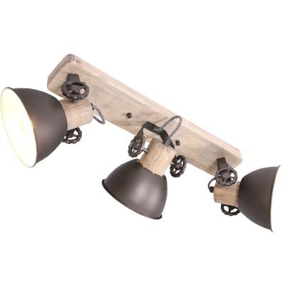 STEINHAUER  Spot plafond Gearwood, &agrave; 3 lampes long, anthracite
