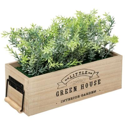 ATMOSPHERA Cr&eacute;ateur d'int&eacute;rieur - Jardini&egrave;re en Bois Green House 35cm Naturel