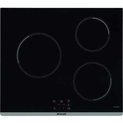BRANDT Plaque &agrave; induction -  - BPI5361B - 3 foyers - 59 cm - Noir