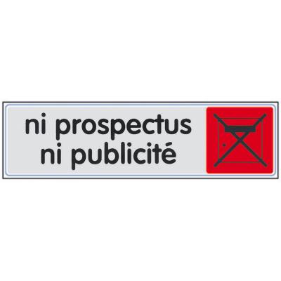 NOVAP Plaque 170x45mm plexi couleur NI PROSPECTUS NI PUBLICITE sur carte
