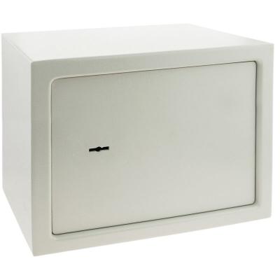 PRIMEMATIK Coffre-fort mural de s&eacute;curit&eacute; en acier &agrave; cl&eacute; 35 x 25 x 25 cm beige