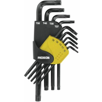 PROXXON INDUSTRIAL Set de 9 cl&eacute;s m&acirc;les coud&eacute;es TORX 