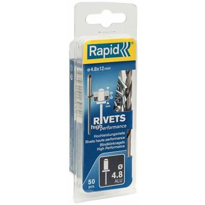 RAPID  5000388 Aluminum Rivet 4.8x12 Mm 50 Units Clair