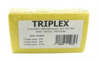 TIVOLY Recharges patins pour cale &agrave; poncer - lot de 21 - grain 50 - 80 - 120