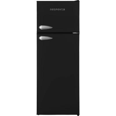 RESPEKTA R&eacute;frig&eacute;rateur autoportant 171 litres 4 cong&eacute;lateur r&eacute;tro 144 cm noir 