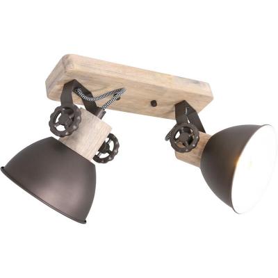 STEINHAUER  Spot pour plafond Gearwood, &agrave; 2 lampes, anthracite