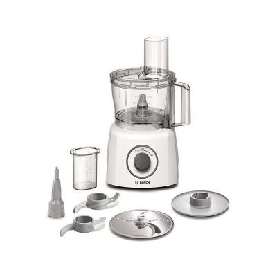 BOSCH  - Robot Multifonctions Blanc 800W R&eacute;servoir 2,3L 2 vitesses Couteau multifonctions Lame inox couvercle chemin&eacute;e d'ajout po