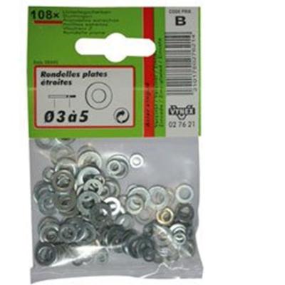 VYNEX Rondelle - plate &eacute;troite - acier zingu&eacute; - D: 8 mm