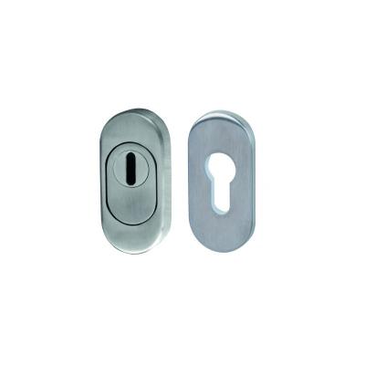 Ouvre&Deco &ndash; Lot de 2 rosaces ovales de s&eacute;curit&eacute; pour cylindres &ndash; Acier inoxydable finition mat &ndash; Protection renforc&eacute;e contre le forcement