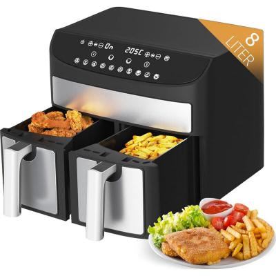 ROYALTY LINE  - Airfryer xxl &agrave; double compartiments - 2 x 8L - 2400W - Livraison gratuite